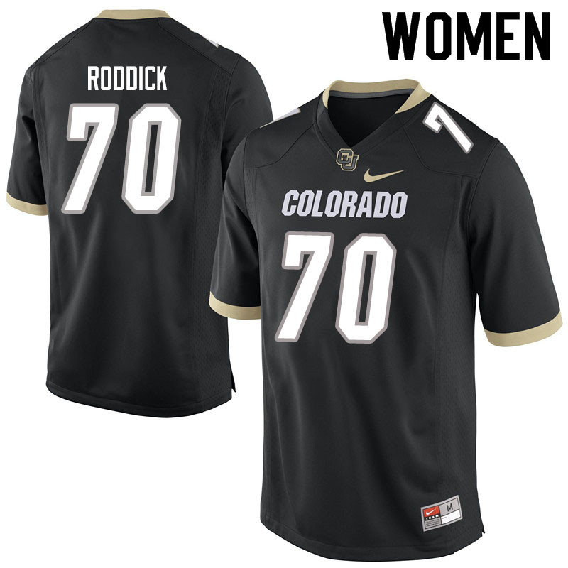 Women #70 Casey Roddick Colorado Buffaloes College Football Jerseys Sale-Black - Click Image to Close